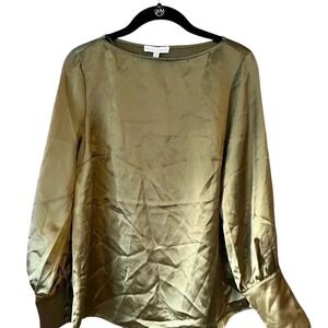 Maison‎ d'Amelie Paris Olive Green Long Sleeve Blouse Top